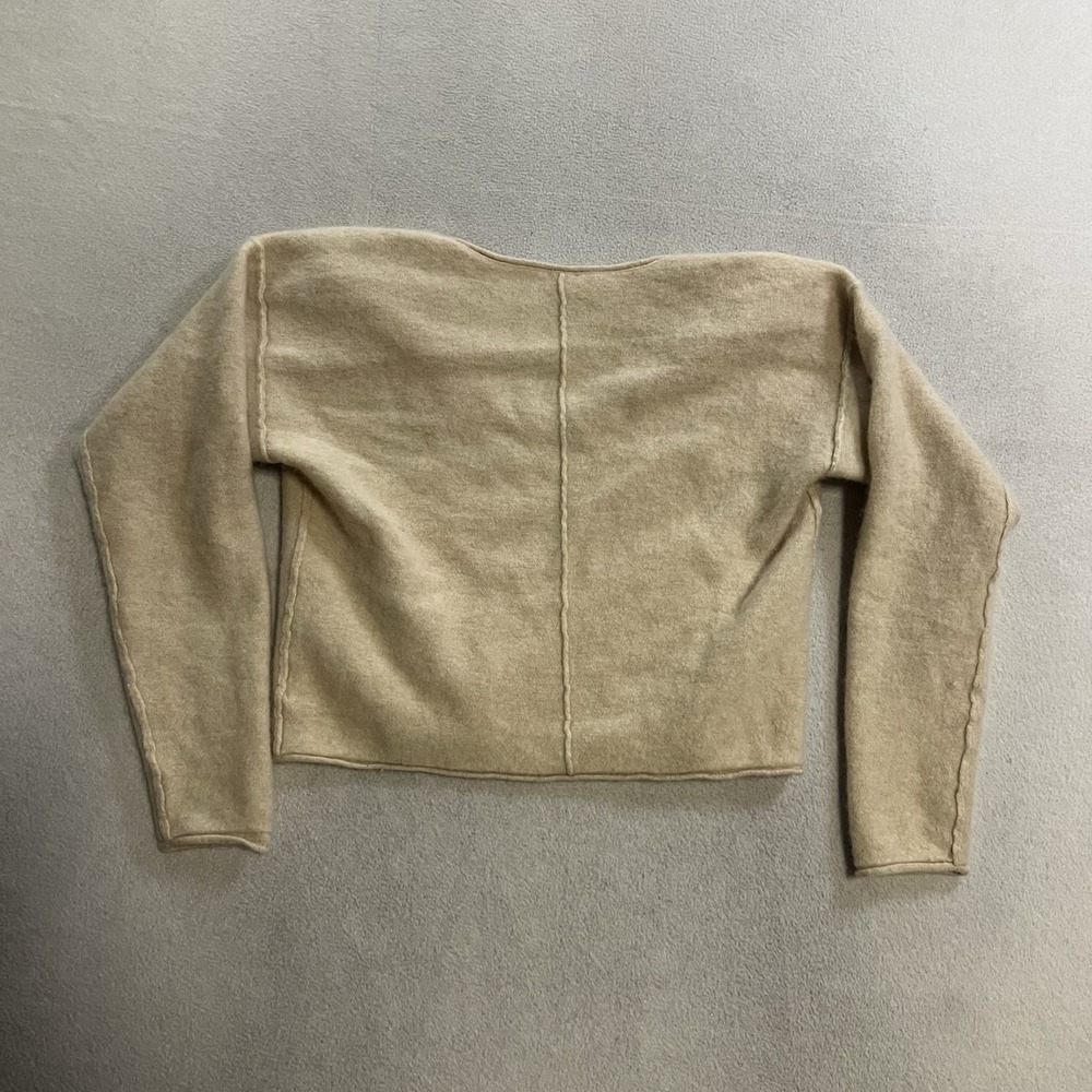 Free People Forever Cashmere Sweater Women's Size Small Beige Cropped Beige - Picture 2 of 8